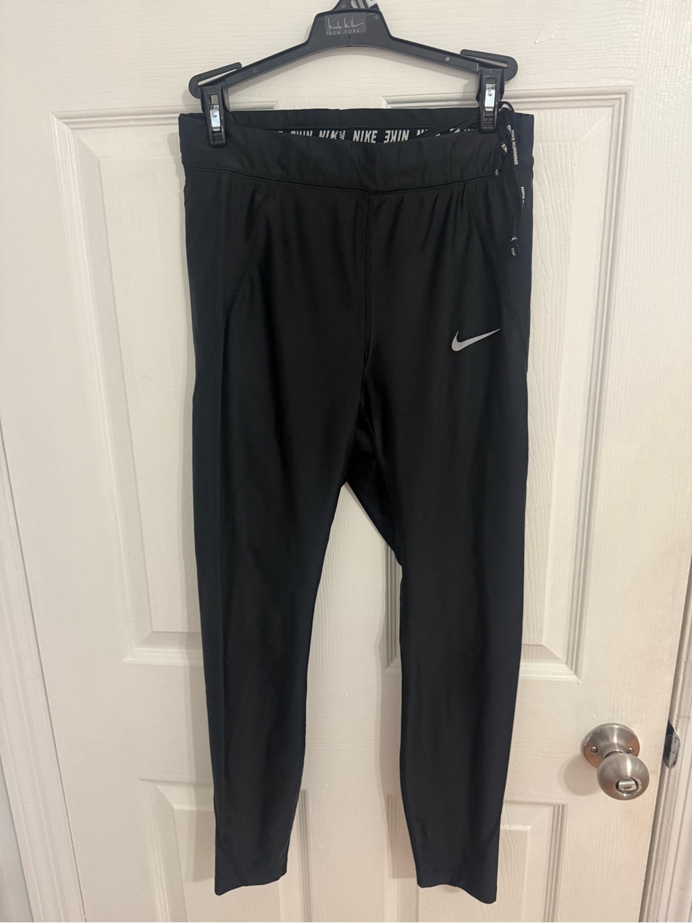 Women Nike Dri-Fut Black Athletic Leggings - Active Bottoms